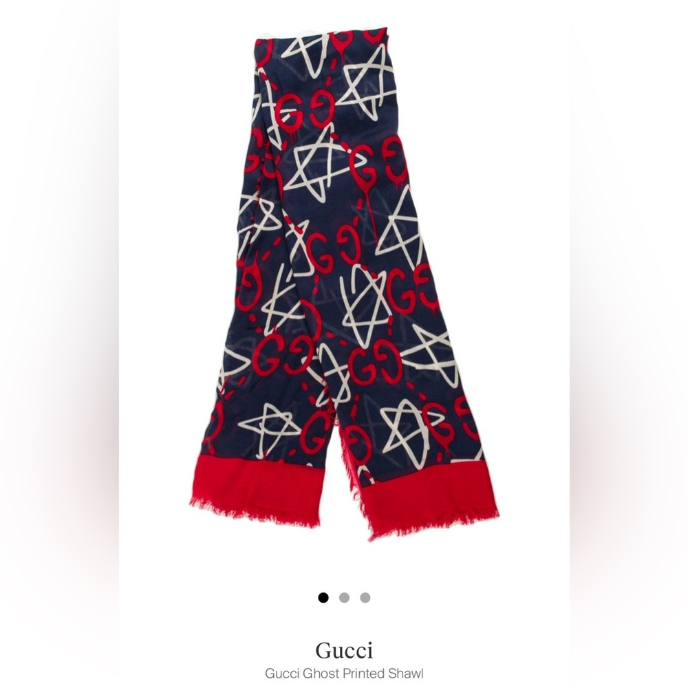 NWT-Gucci ghost printed scarf